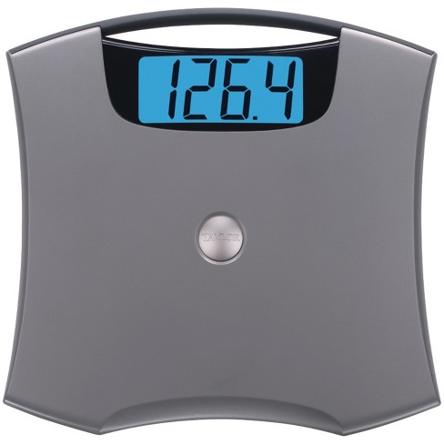 Taylor Precision Products Digital Bathroom Scale Highly Accurate Body Weight  Scale Instant On and Off 400 lb Sturdy Clear Glass with Chrome Finish Base  75064192