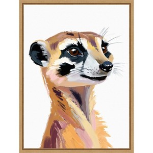 Amanti Art Meercat by Ohkimiko  Framed Canvas Wall Art - 1 of 4