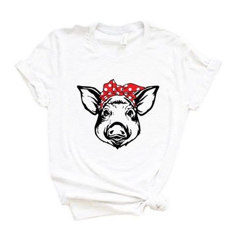 Simply Sage Market Women's Pig and Bandana Short Sleeve Graphic Tee - image 1 of 3