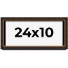 PosterPalooza | Panoramic Modern Shadow Box 1" Depth Brown Frame - UV Acrylic, Backing, Hanging Hardware - 2 of 4