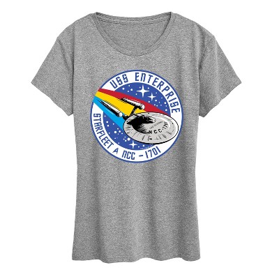 Women's - Star Trek - Enterprise Mission Patch Short Sleeve Graphic T-Shirt