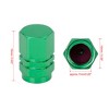 Unique Bargains Tire Stem Valve Caps Wheel Valve Covers Car Dustproof Hexagon Shape Aluminium Alloy Tire Cap 0.63"x0.39" 10  Pcs - 4 of 4