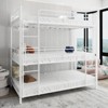 CAVINAS 75.98"Heavy-duty Triple Loft Bed with Built-in Ladder,Twin Bed Frame with Full-length Railing,Modern Bunk Bed for Teen & Adults - 2 of 4