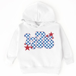 The Juniper Shop Patriotic 1776 Checkered Toddler Hoodie - 1 of 4