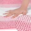 Unique Bargains Extra Soft and Absorbent Chenille Fluffy Striped With Non-Slip Backing Bath Floor Mat - 3 of 4