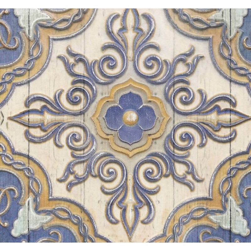 Wooden Mesmerizing I Mandala Wall Decor White/Blue - StyleCraft, 4 of 5