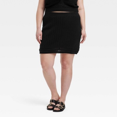 Women's Openwork Mini Pencil Skirt - Universal Thread™
