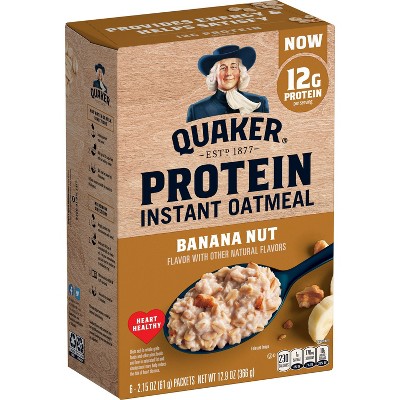 Quaker Instant Protein Banana Nut Oatmeal - 6ct / 12.9oz