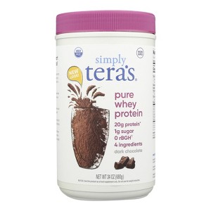 Tera's Whey Protein rBGH Free Fair Trade Dark Chocolate 24 oz - 1 of 3