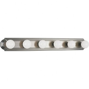 Progress Lighting Broadway 6-Light Wall Light, Brushed Nickel, Embossed Resin Shade Collection - 1 of 2