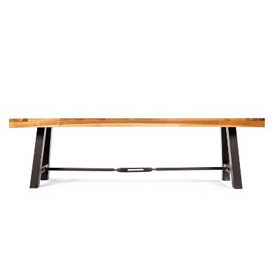 Modern Slat Design Gaylor Bench for outdoor dining and backyard-Christopher Knight Home