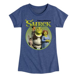 Girls' - Shrek - Group Fitted Short Sleeve Graphic T-Shirt - 1 of 4