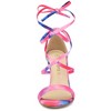 Allegra K Women's Tie Dye Lace Up Stiletto Heel Sandals - 2 of 4