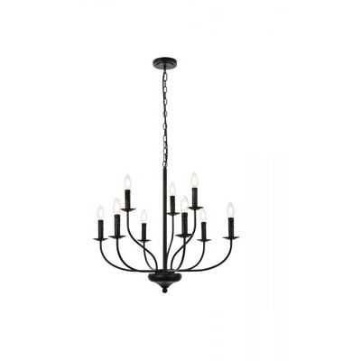 Elegant Lighting Westley 9 lights pendant in black