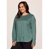 RBX Active Women's Buttery Soft Stretch Jersey Crewneck Long Sleeve Tunic Top with Thumbholes - 3 of 4