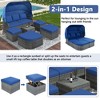 YOOCOZZ Modular Outdoor Wicker Rattan Sunbed & Daybed with Adjustable Canopy and Thick Cushions - 3 of 4