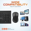 Delton Work Anywhere 35X Wireless Noise Canceling Bluetooth Stereo Computer Headset Kit with Webcam, Wireless Keyboard & Mouse, Black - 4 of 4