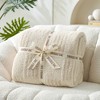 Snuggle Sac Super Soft Reversible Throw Blanket,Lightweight Textured Striped Throw,Checkered Style - 4 of 4