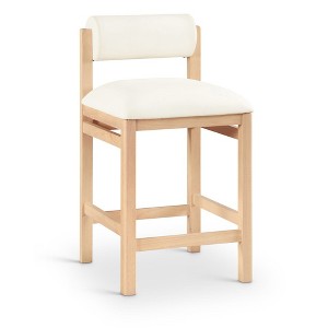 Meridian Furniture,Roundhill Vegan Leather Upholstered Counter Stool - 1 of 4