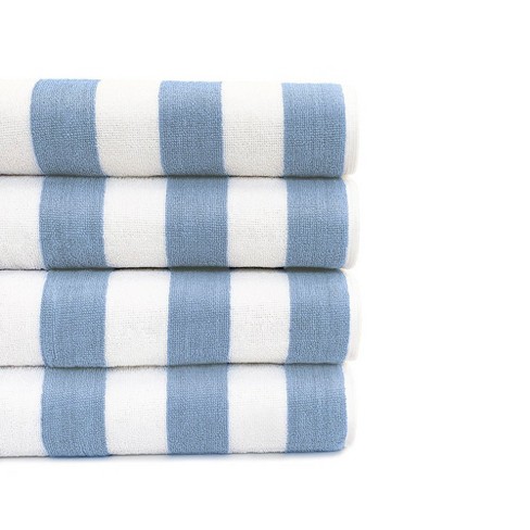 Three stripe Pool Towel 30x60 9.00 lbs Blue
