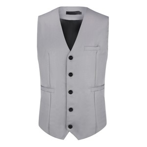 Cloudstyle Mens V-Neck Dress Suit Business Casual Suit Vest Waistcoat 5 Button Slim Fit - 1 of 4