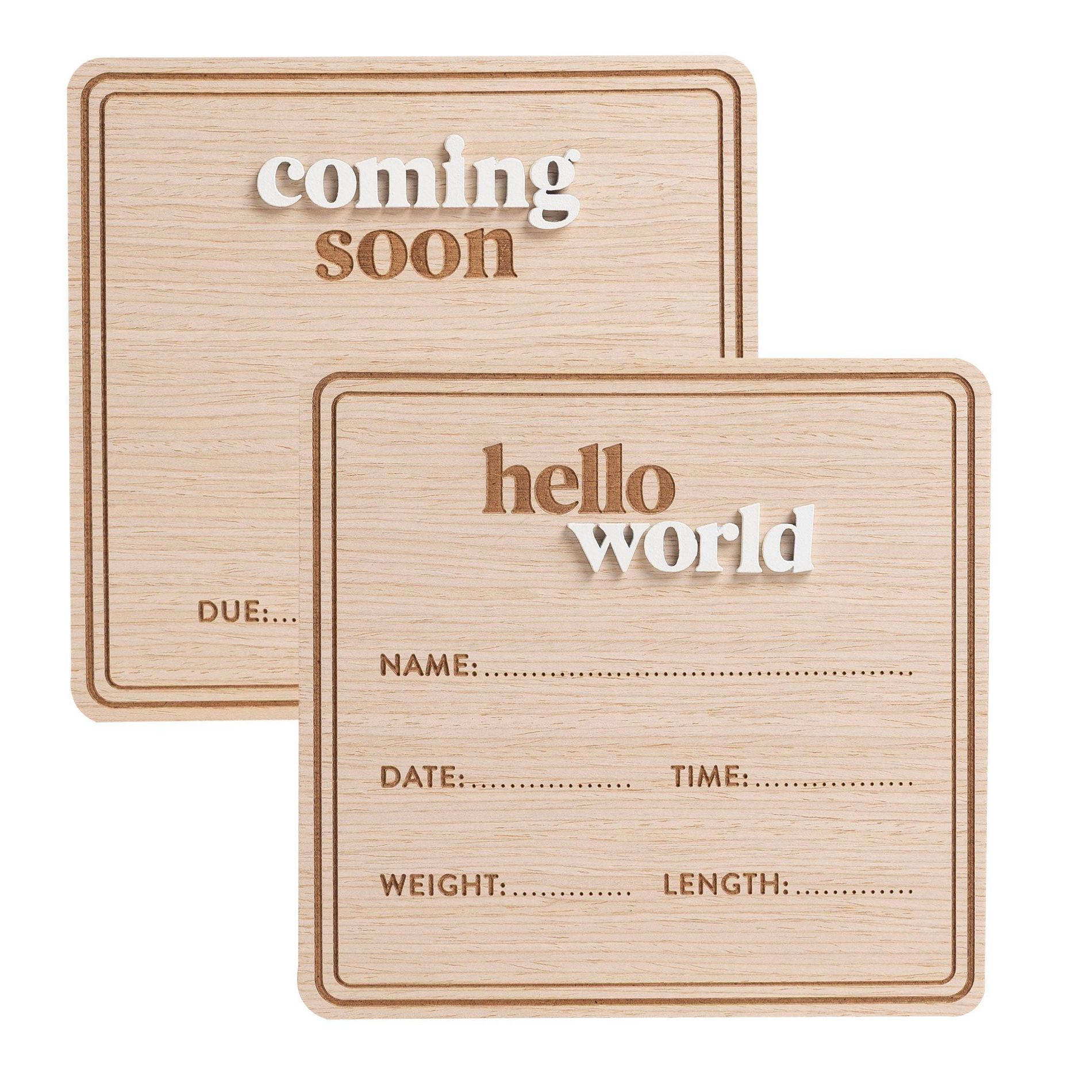 Pearhead Wooden Baby Announcement Photo Sharing Prop