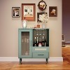 Coffee Bar Cabinet with Wine Glass Rack & Storage, 30.7" Modern Buffet Sideboard and Liquor Cabinet for Kitchen, Dining Room, Living Room - 4 of 4