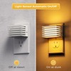 YANSUN 2-Pack 1W Plug-in Amber Night Light, Up & Down Glow, White Base, 3-Level Button Dimmer, US Plug, 2000K - 3 of 4
