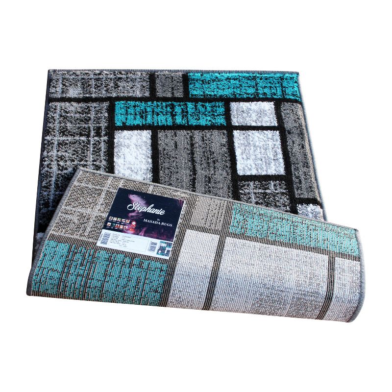 Emma and Oliver Rug with Geometric Mosaic Design with Natural Jute Backing, 5 of 7