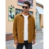 Coolmee Men's Corduroy Shirts Casual Button Down Shirt Jacket Fall Long Sleeve Shacket - 3 of 4