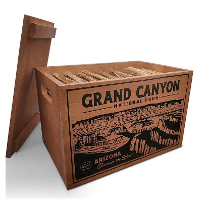 Better Wood Products Limited Edition Protect the Parks Series All Natural Fatwood Fire Starter Sticks, 13 Pound Wooden Crate, Grand Canyon