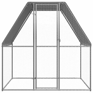 vidaXL Chicken Cage Silver and Gray 6.6â€˜x6.6â€˜x6.6â€˜ Galvanized Steel - 1 of 1