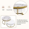 Sapphtopaz Modern Nesting Coffee Table Round Coffee Bar with 2 Drawers Nesting Tables, Coffee Tables for Living Room, Bedroom - 4 of 4