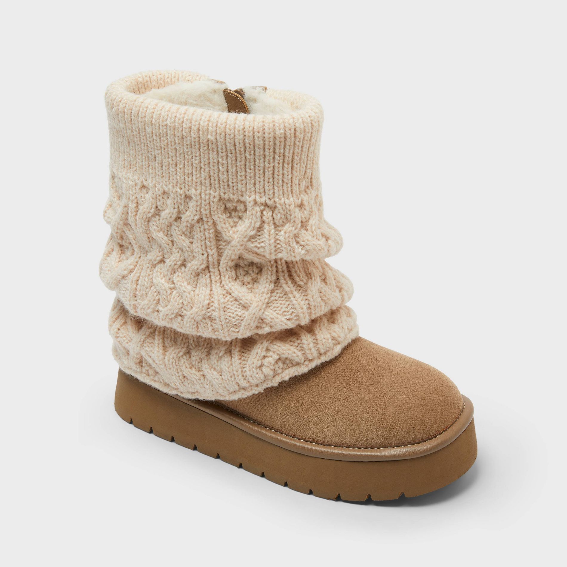 Girls' Zelia Slouch Knit Boots - art class™ Taupe