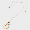 Stackable Geometric Beaded Corded Necklace - Universal Thread™ Gold: Lobster Claw Clasp, 3 Inch Extender - 3 of 4