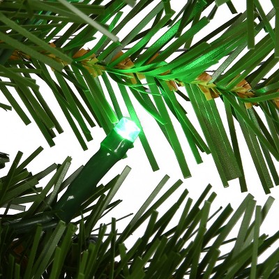 9-Foot Prelit Multicolor LED Pine Garland