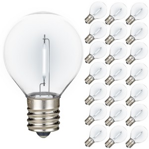 Novelty Lights Warm White Plastic G30 Globe Hanging LED String Light Replacement Bulbs E12 Candelabra Base 1 Watt - 1 of 4