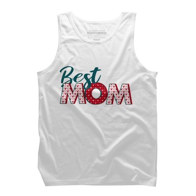 Men's Design By Humans Best Mom Heart Pattern By Semir Tank Top