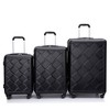 Whisen Hardshell Lightweight Suitcase with Spinner Wheels, ABS Luggage Sets, 8-Piece Set - Black - 3 of 4