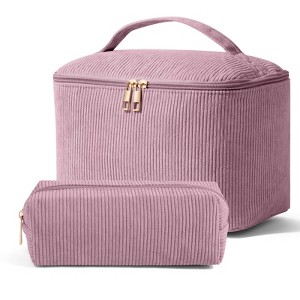 Generic 2Pcs Makeup Bag,Cosmetic Bag Large Capacity with Handle Small Makeup Bag for Purse, Travel Makeup Pouch for Women - 1 of 4