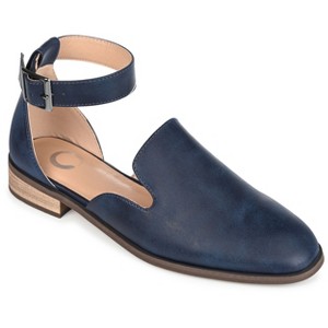 Journee Collection Womens Loreta Buckle Square Toe Loafer Flats - 1 of 4