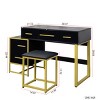 Vanity Desk Modern with Flip Mirror and 4 Drawers for Bedroom 49.21in-3irtyhousy - 4 of 4