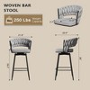 NicBex 360° Swivel Bar Stools Set of 2,Counter Height Bar Stools with Padded Backrest,Island Chairs with Metal Footrest,Bar Chairs for Home,Bars - 3 of 4