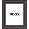 PosterPalooza | 3.5" Wide Ornate Brown Picture Frame - UV Acrylic, Foam Board Backing, Hanging Hardware - 2 of 4