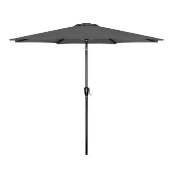 Wellfor 9' Octagon Outdoor Patio Market Umbrella Gray