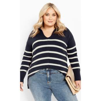 Women's Plus Size Mara Sweater - navy | AVENUE