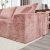 108" Chenille L-Shaped Sectional Sofa with Deep Seating & Removable Pillows - 3 of 4
