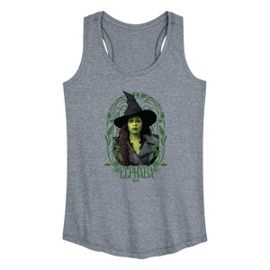 Women's - Wicked - Art Noveau Elphaba Graphic Racerback Tank - 1 of 4