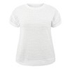 Women's Plus Size Hollow Boat Neck Raglan Sleeve Pointelle Knit Loose Casual Blouses - GRACE & GRANDEUR - 4 of 4