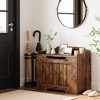 Storage Chest, Storage Bench with Safety Hinge, Flip Top Wood Blanket Storage Trunks Chest for Entryway, Living Room - 2 of 4